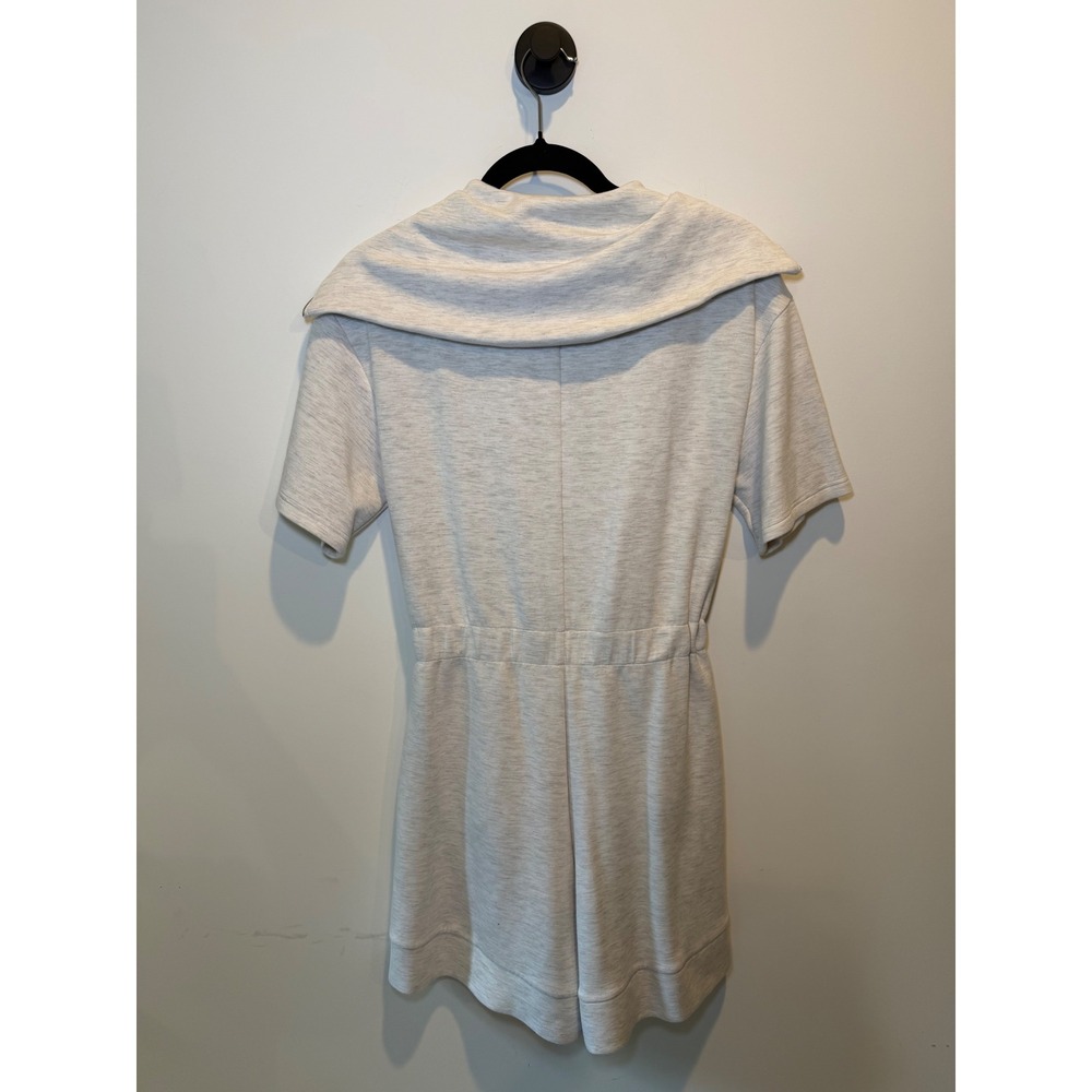 Varley Womens Short Sleeve Half Zip Romper Oatmeal Heather Jersey Small - Picture 5 of 8